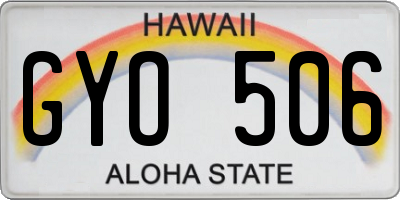 HI license plate GYO506