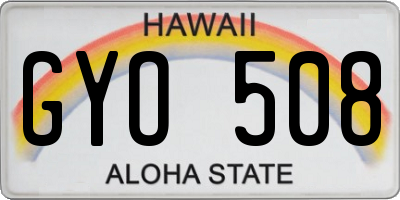 HI license plate GYO508