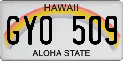 HI license plate GYO509