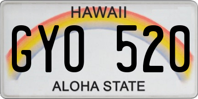 HI license plate GYO520