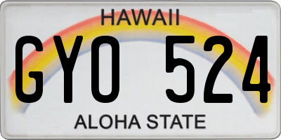 HI license plate GYO524