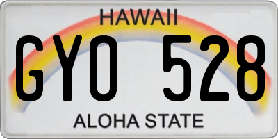 HI license plate GYO528
