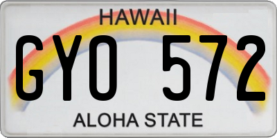 HI license plate GYO572