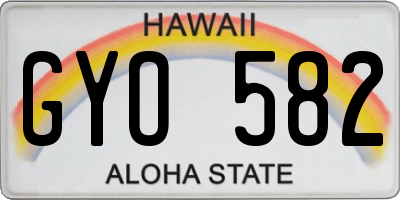 HI license plate GYO582