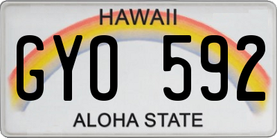 HI license plate GYO592