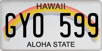HI license plate GYO599