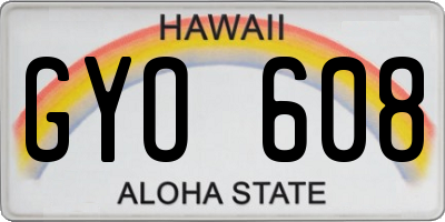 HI license plate GYO608
