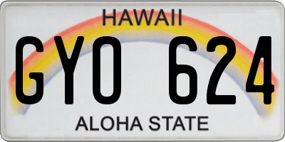 HI license plate GYO624