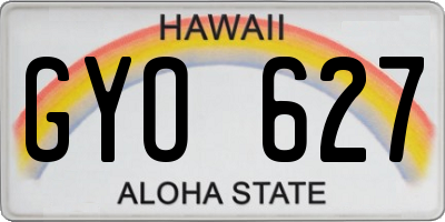 HI license plate GYO627