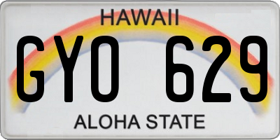 HI license plate GYO629