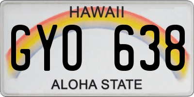 HI license plate GYO638