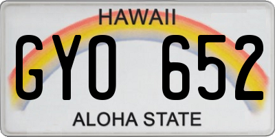 HI license plate GYO652