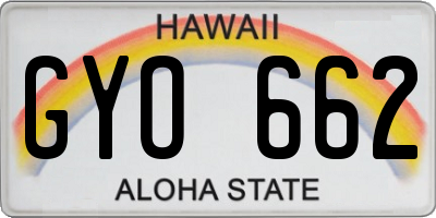 HI license plate GYO662