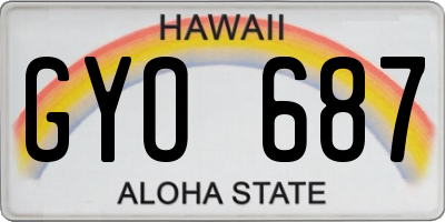 HI license plate GYO687