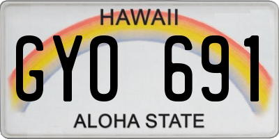 HI license plate GYO691