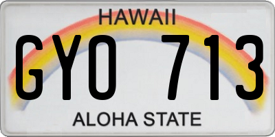 HI license plate GYO713