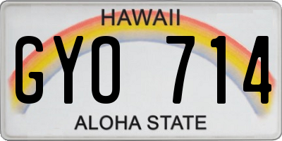 HI license plate GYO714