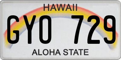 HI license plate GYO729