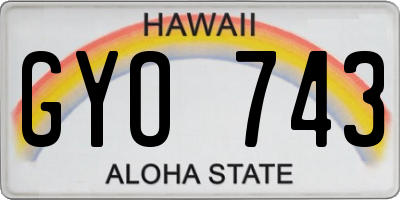 HI license plate GYO743