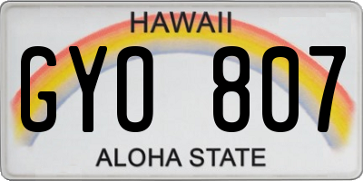 HI license plate GYO807