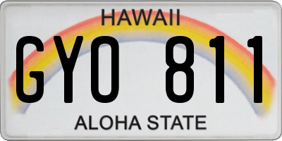 HI license plate GYO811