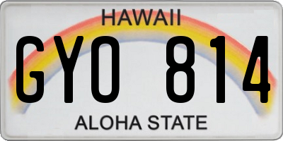 HI license plate GYO814