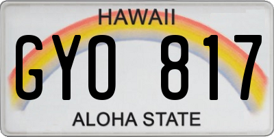 HI license plate GYO817