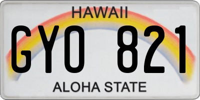 HI license plate GYO821