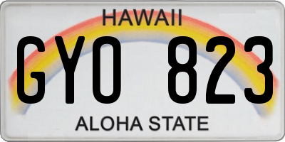HI license plate GYO823