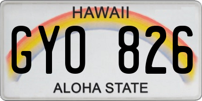 HI license plate GYO826