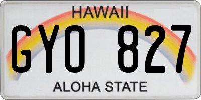 HI license plate GYO827