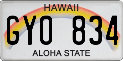 HI license plate GYO834