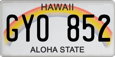 HI license plate GYO852