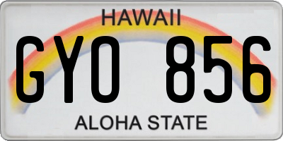 HI license plate GYO856