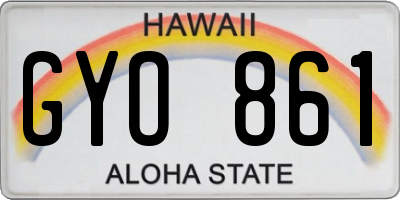 HI license plate GYO861