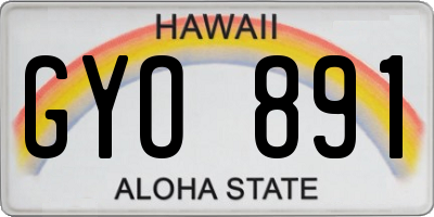 HI license plate GYO891