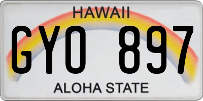 HI license plate GYO897