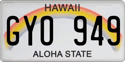 HI license plate GYO949