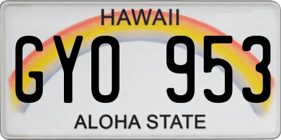 HI license plate GYO953