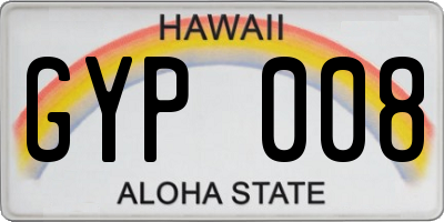 HI license plate GYP008