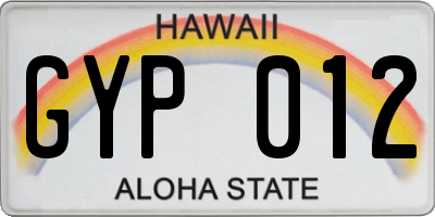 HI license plate GYP012