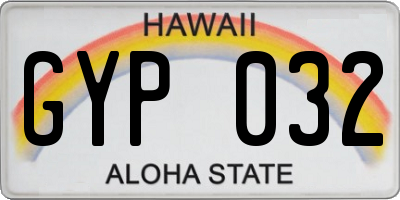 HI license plate GYP032