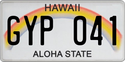 HI license plate GYP041