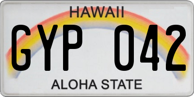 HI license plate GYP042