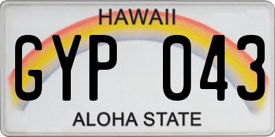 HI license plate GYP043