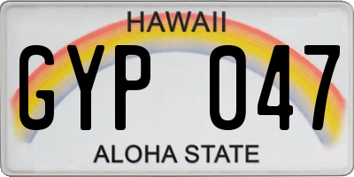 HI license plate GYP047