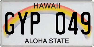 HI license plate GYP049