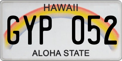 HI license plate GYP052