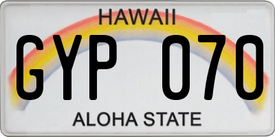HI license plate GYP070