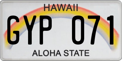 HI license plate GYP071